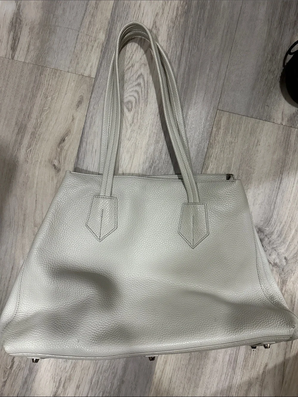 Everyday Structured Tote in Light Gray